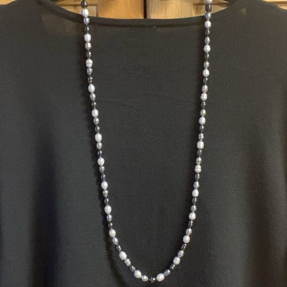 Honora Multi Color Ringed Cultured Pearl Necklace 36 Inches - Picture 5 of 9